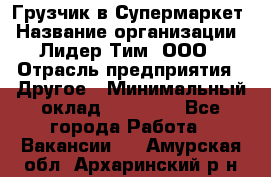 Грузчик в Супермаркет › Название организации ­ Лидер Тим, ООО › Отрасль предприятия ­ Другое › Минимальный оклад ­ 19 000 - Все города Работа » Вакансии   . Амурская обл.,Архаринский р-н